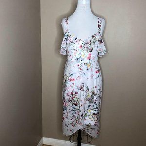 Cooper St Titania White Floral Frill Drape Dress